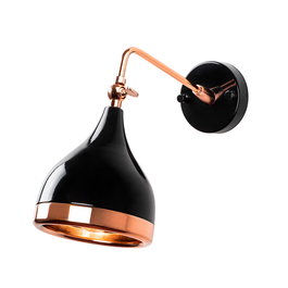 Opviq Yıldo - 7031 Lámpara de pared Negro y Cobre